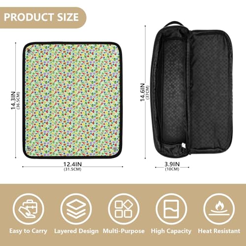 Bolso de viaje y tapete resistente al calor para planchas de pelo, alisadores, rizadores y accesorios de cuidado del cabello miniatura 4