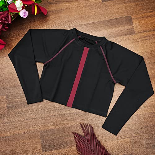Image of Leriya Fashion Long Sleeve Crop Top Cropped Sweatshirt for Women with Thumb Hole Western Top
