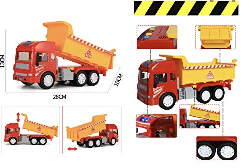 Image of Plastic Big Size Pull Back Vehicles Dumper Truck, Friction Power Toy Trucks for 3+ Years Old Boys and Girls, Light & Sound Toy for Kids - Pack of 1