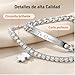 Imagen de Nyisie Pulseras para Parejas Regalo Mujer: Pulsera Parejas de La Suerte Zirconio Puzzle Acero Inoxidable Joyas Mujere Regalos San Valentin para Novio y Novia Pareja