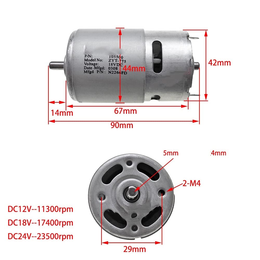 Accessoires de bricolage Moteur de machine à jus de puissance de couple secouant le moteur de voiture moteur de scie à ruban moteur de tour de précision moteur de tour de précision couple élevé 18 V d
