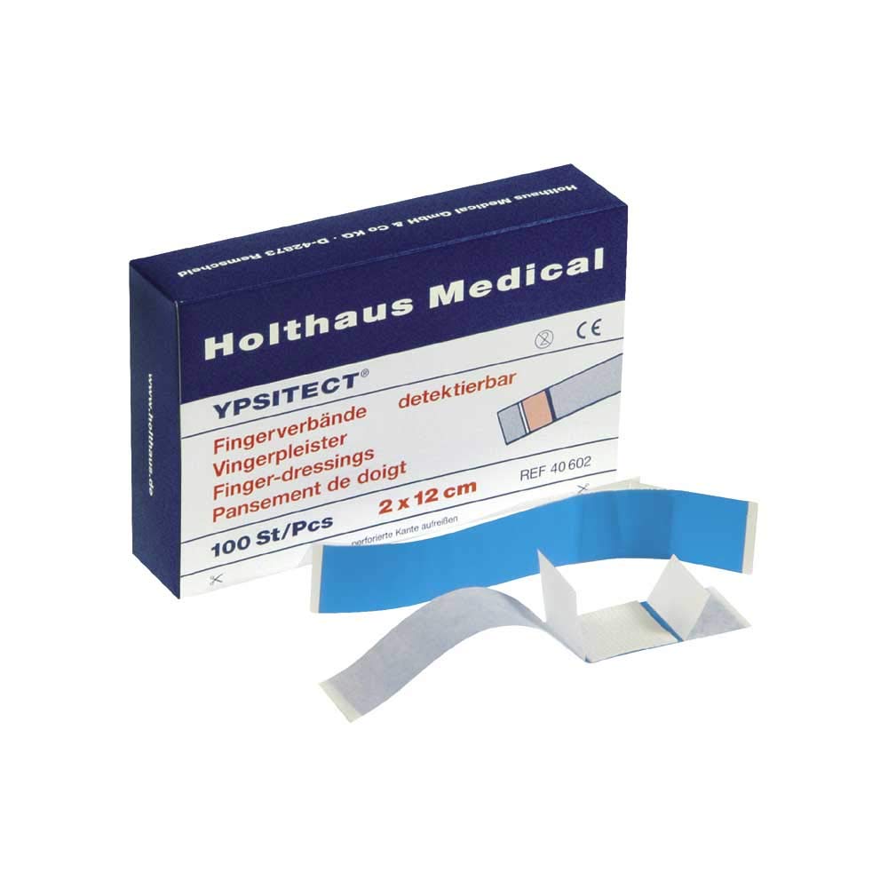 Holthaus Medical YPSITECT® Fingerverband Fingerpflaster Wundpflaster Pflaster, detektierbar, elastisch, 2x18cm, 100St