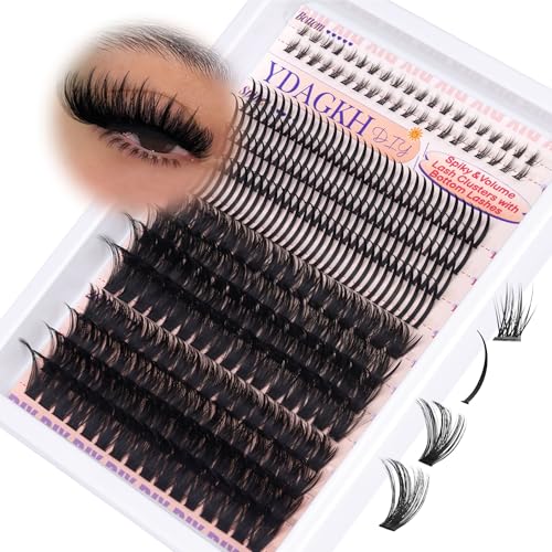 Lash Clusters with Spikes and Bottom Lashes 180D 200D Mega