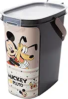 Plasútil Porta Ração Mickey e Pluto com tampa Hermética e dosador 8,5 L