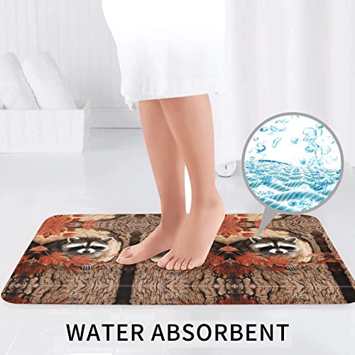 Raccoon In The Fall Tree Print Rug Mats Pads Badematte Badezimmerteppich Set 3-teilig + Konturteppich + Toilettendeckelbezug – Bild 7