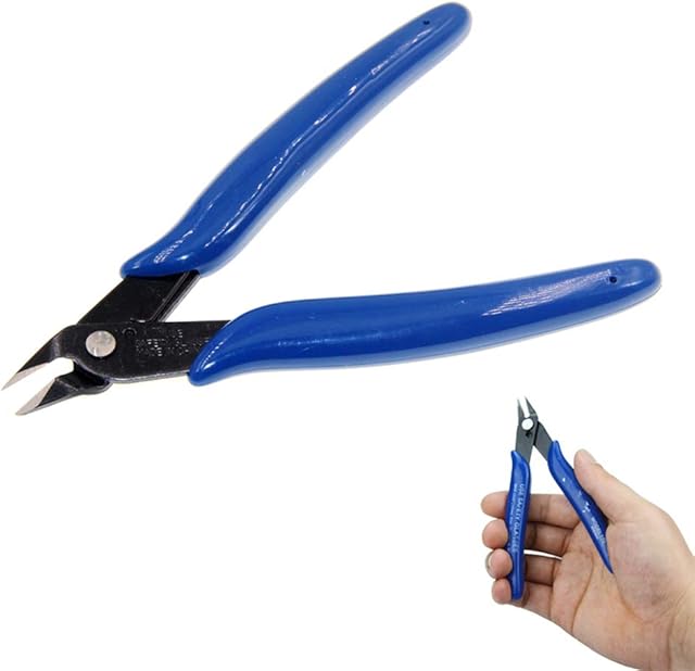 Wire Cable Cutters Cutting Pliers, Cutting Side Snip Flush Pliers Diagonal Side Cutter with Soft Grip Slip Guards Handles for DIY Craft and Jewelry