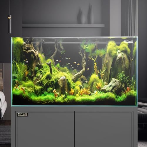 Image of LYPHARD AQUARIUMS 39 Gallon Tall Rimless Aquarium, Ultra Clear Low Iron Large Fish Tank, L19.7xW19.7xH23.6 Glass Thickness 10mm with EVA Foam Leveling Mat