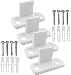 VILLCASE Barn Door Floor Guide, Carbon Steel Sliding Door Bottom Floor Guide, Floor Mounted Bottom Closet Door Guides Hardware for Sliding Doors with Screws, 4pcs