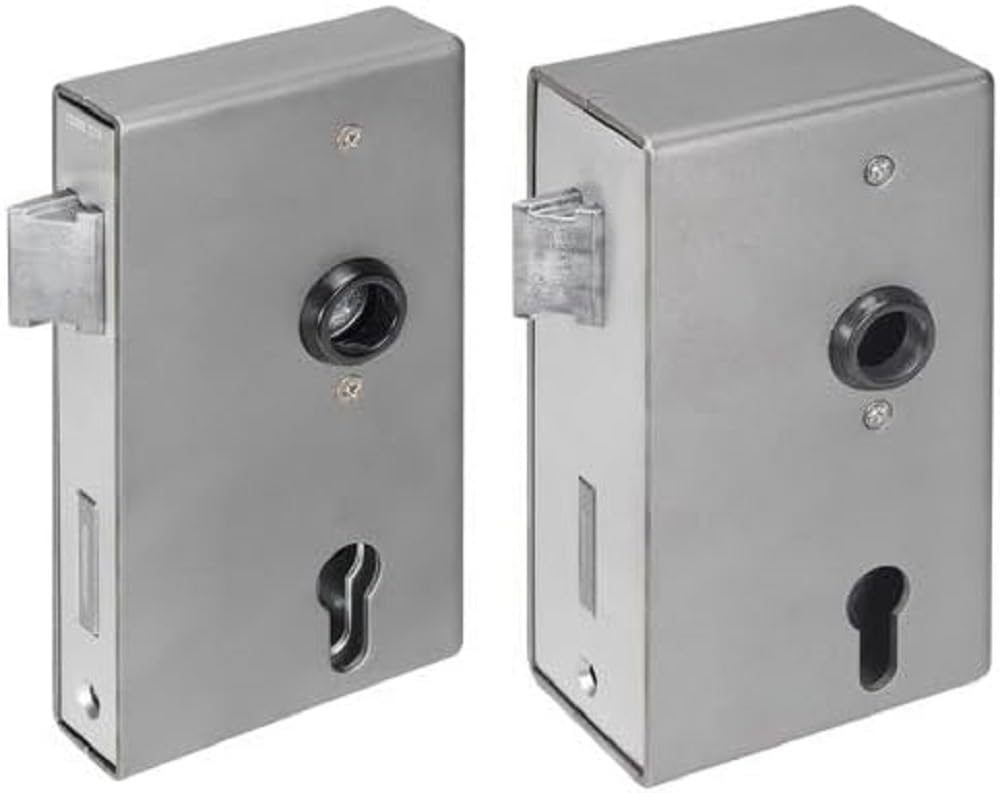 AMF Ersatzschloss 140U (für Schlosskasten 30mm, Dornmaß 60mm, verzinkter Stahl-Einsteckschloss, umdrehbarer Fallenkopf, 3mm vorstehend, vorgerichtet für Profilzylinder) 567275