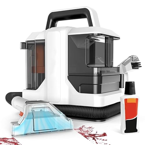 Carpet Cleaner Machine,Carpet & Upholstery Cleaner, Portable 750W 15Kpa Strong Suction Spot, Deep Cleaning Carpet, Includes 2 Cleaning Heads, Perfect for Carpets, Rugs, Stairs and Cars