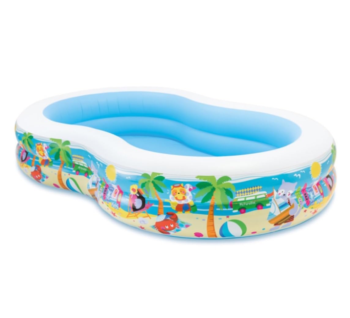 piscina gonfiabile, Piscina gonfiabile rettangolare, piscina for famiglie, da giardino, fuori terra, estiva for bambini