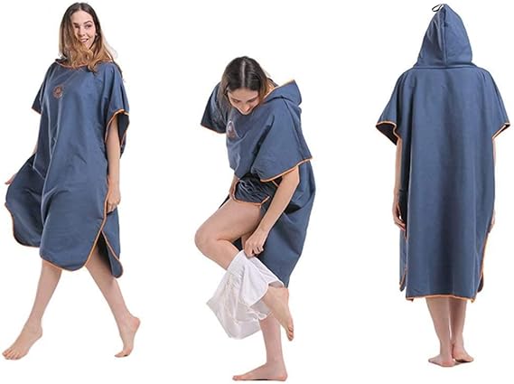 Amazon サウナポンチョ 初販売 最新 サーフィンポンチョ 大人サイズフード付きタオル お着替えタオル ウェットスーツお着替えローブ 水泳用パーカー お着替えポンチョ マイクロファイバー サーフ ポンチョ ビーチ タオル 110 90 フリーサイズ ユニセックス 速乾