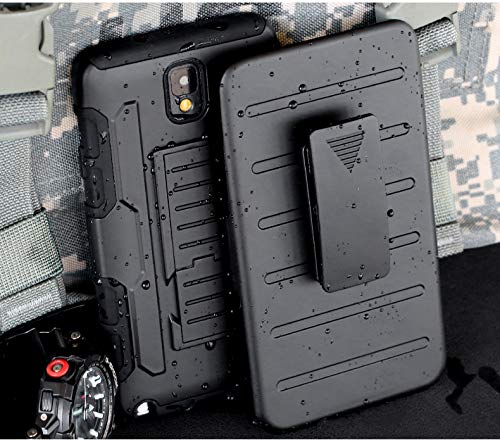 Cocomii Robot Belt Clip Holster Galaxy Note 3 Case, Slim Thin Matte Kickstand Swivel Belt Clip Holster Reinforced Drop Protection Fashion Bumper Cover Compatible with Samsung Galaxy Note 3 (Black)