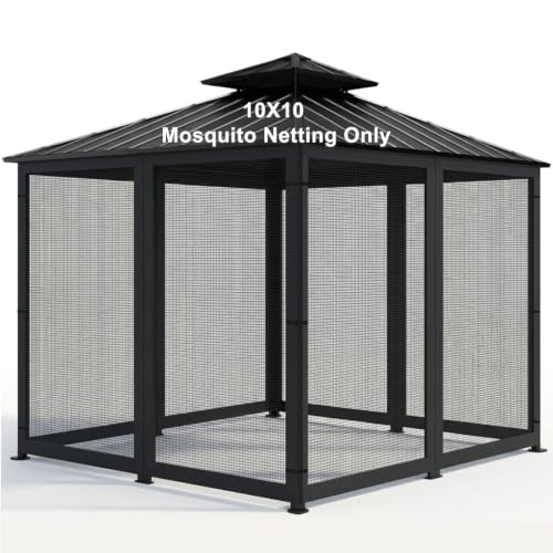 Gazebo Universal Replacement Mosquito Netting for Patio Outdoor – 10x10