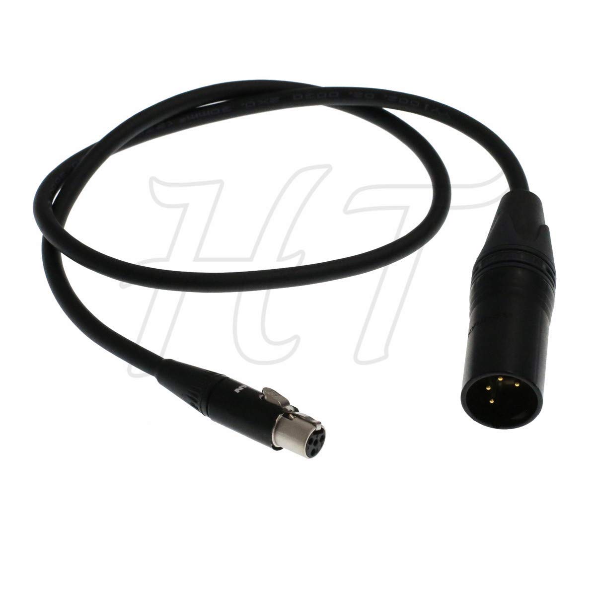 HangTon12V Power Cable XLR 4 Pin to Mini XLR 4 Pin for TVLogic, Alphatron EVF Monitor 20'' (straight)