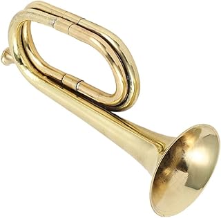 Vaguelly Youth Band Instrument Students Musical Blowing School Copper Professional Supplies Traditional Instruments Party Golden Prop Beginners for Cavalry Horn Shooting Wind Sports