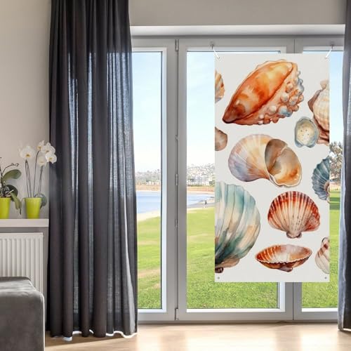 Bannière multicolore coquillage de mer pour décoration de fête d'été - 7