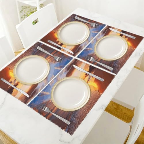 Set de table tropical toile de qualité supérieure lot de 6 - 6