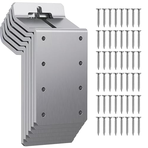 Wotendy Supporti in Metallo per a T per Cassetta Postale, Fissaggio Sicuro per Cassette Postali, Legno, Cartelli e Casette per Uccelli