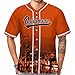 Baseball City Night Skyline Jersey Shirt Printing Apparel for Men Fans Gifts M Orange Black