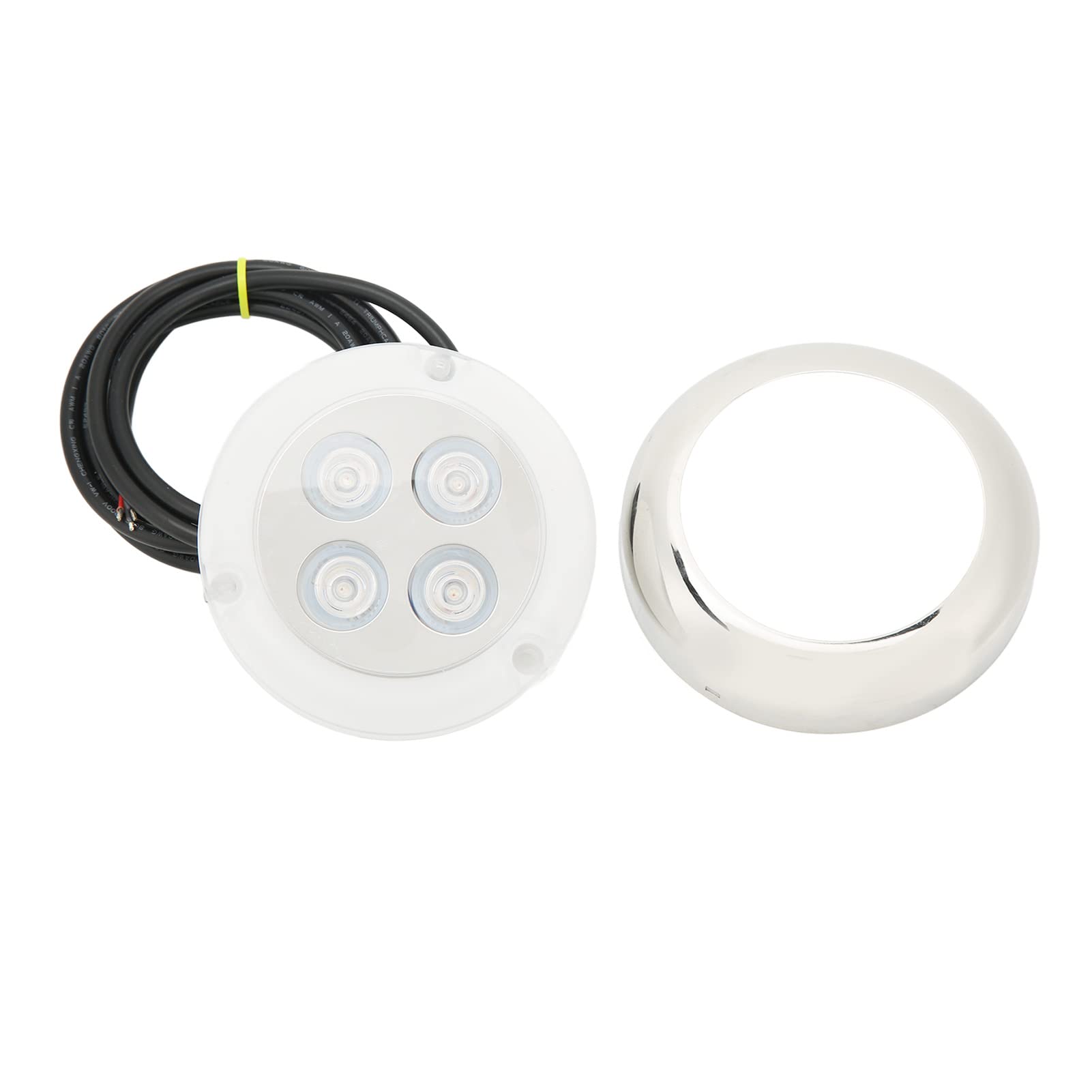 Luz submarina marina, lámpara de piscina de agua de mar impermeable IP68, luz de casco de bote, luz de domo marino LED, accesorio de iluminación de acento submarino (RGBW)