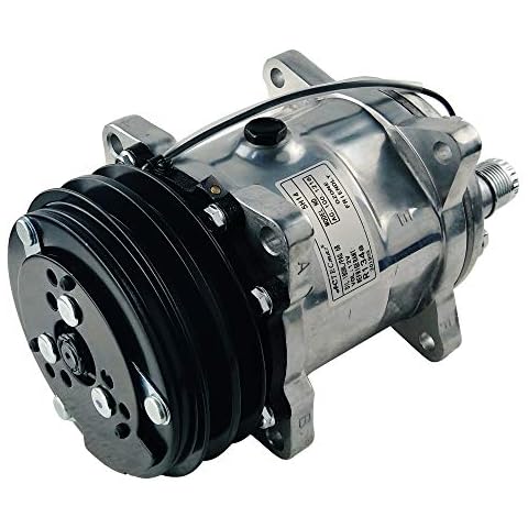 ACTECmax Universal A/C Compressor with 2PK Clutch 508 V Belt Style 5H14 R134A Rear Exit Cover