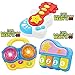 WEofferwhatYOUwant Baby Musical Instrument Set - Guitar Bongo Drums & Piano - Bedtime Light-up Projector - Several Modes of Play with Auto Off Function for Babies 6+ Months - All Batteries Included