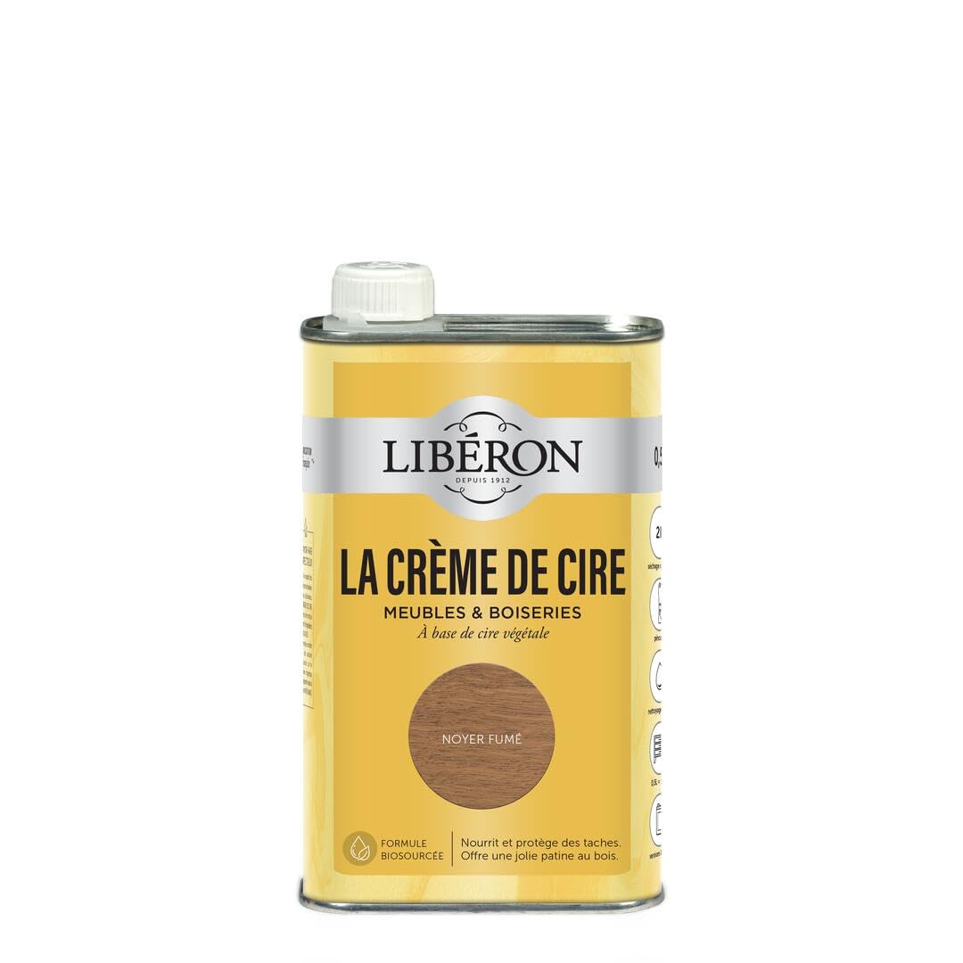 Libéron Crema di cera per legno, liquido, noce affumicata 0,5 l
