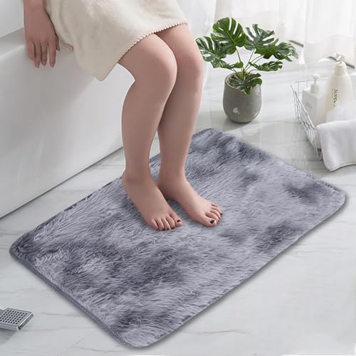 Fadcaer Badematten Set 2 Teilig Badezimmerteppich Saugfähige rutschfeste Badteppich Set Weiche Badteppich Badvorleger WC Vorleger Duschvorleger Saugfähig WC Teppich 40X60CM+50X40(U-Forme) (A) – Bild 5