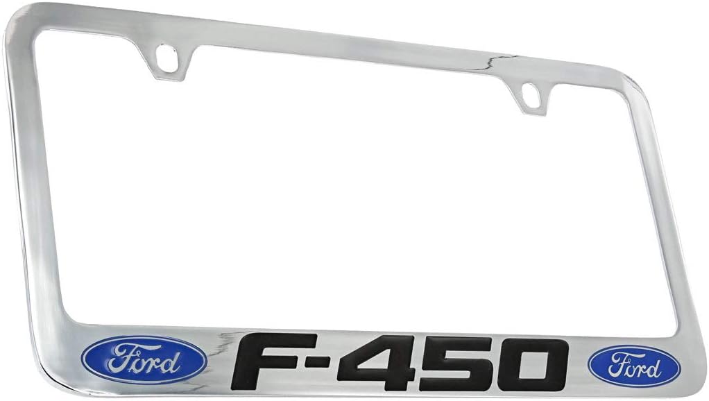 Ford F-450 Chrome Plated Metal License Plate Frame Holder