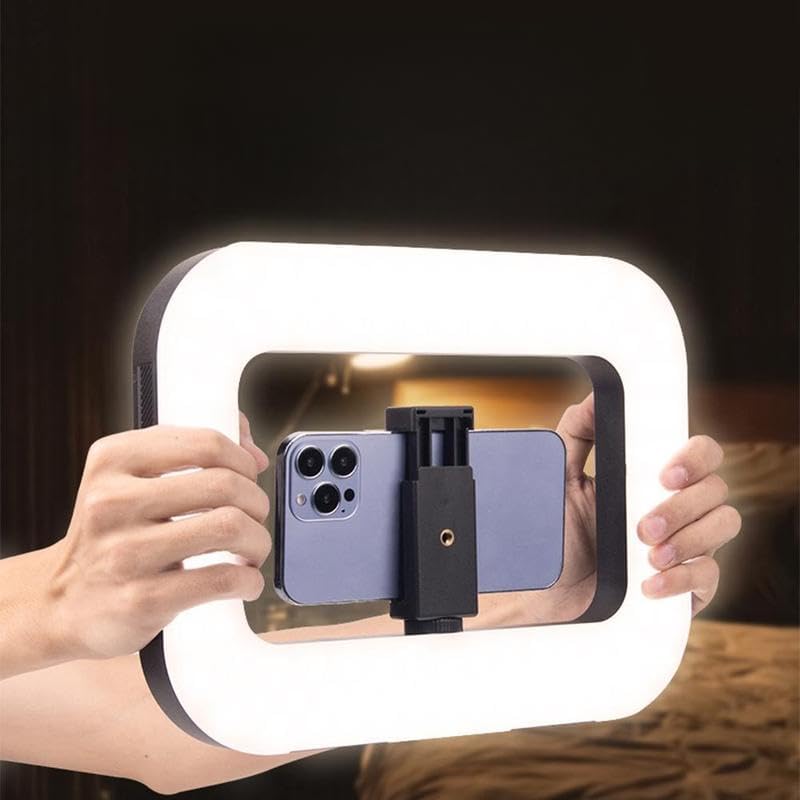 USB Rechargeable Selfie Ring LED Ring Light, Clip-on Selfie Fill Light, Mobile Power Supply for Charging Other Devices, Tripod Light, Photography Flash