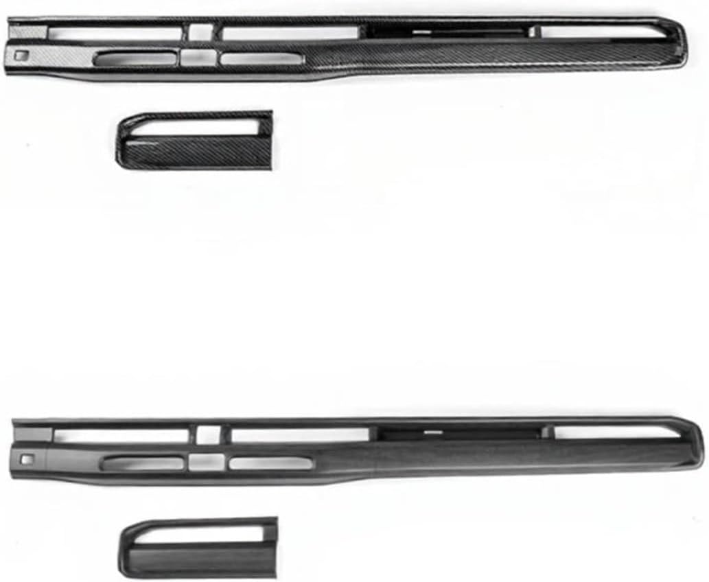 Compatible for Kia EV3 2024 2025 Tuning Carbon Fiber ABS Dashboard Middle Air Conditioner Vent Cover Trim Car Interior Accessories LHD(LHD for Wood)