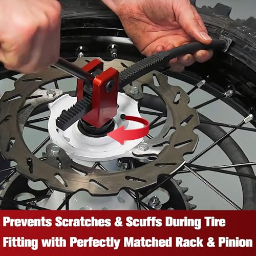 Dirt Bike Tire Changing Tools Compatible with Enduro and Motocross Dirt Bike Tire Changer for 16" to 21" Wheels, 15/17/20/25 Mm Axles - Image 5