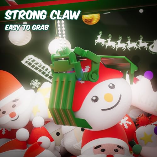 Christmas Claw Machine for Kids, Holiday Toys for Girls Age 6+, Mini Arcade Game Vending Machine with Plush Toys and Candy Dispenser, Festive Claw Game Machine, for Girls - Image 4