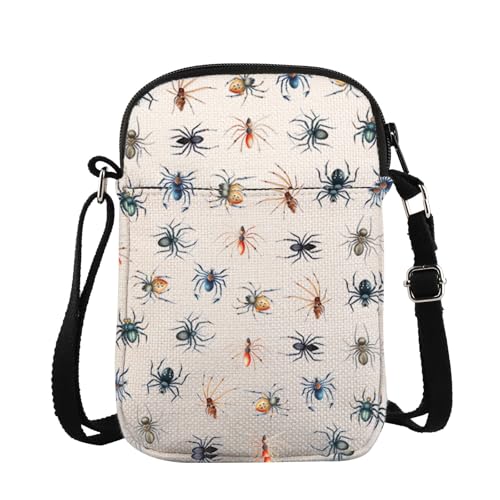 JXGZSO Spider Cross Body Bag Arachnid Shoulder Bag Spider Lover Gift Arachnologist Gift