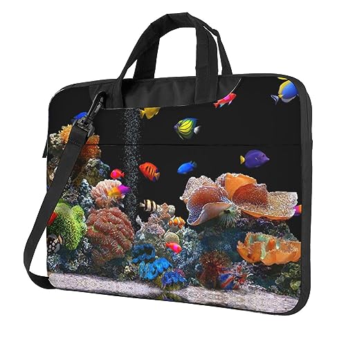 Funda para portátil Aquarium Print 13-15.6 pulgadas negra miniatura 1