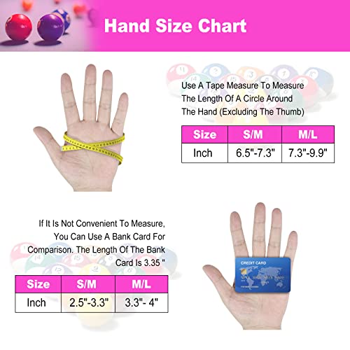 Lion Helper Billiard Pool Gloves For Left Hand 3 Finger, Splicing Process, Snooker Cue Sport Glove Popular Sizes For Men & Women (Pink, M) #TOP4