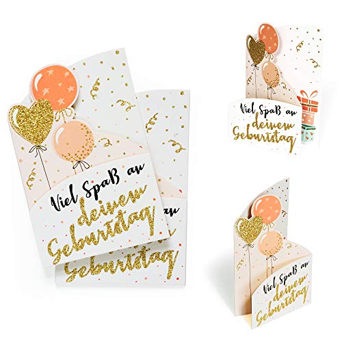 ICG Geburtstagskarte Für Tochter – Mit Luftballons, Blumen & Geprägtem Folien-Finish, Inkl. Umschlag