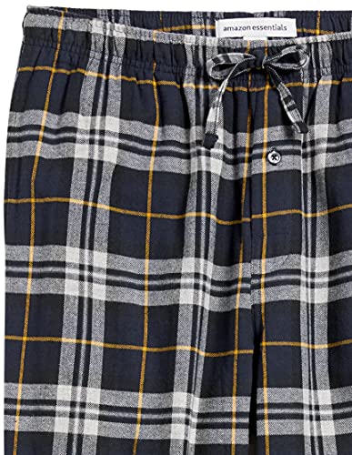 Image of Amazon Essentials Men's Breathable Flannel Pajama Pant (Available in Big & Tall), Black Yellow Plaid, Large (Pack of 2)