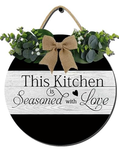This Kitchen Is Seasoned With Love Vintage Farmhouse Wreath Door