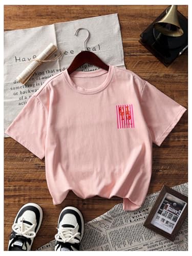 SHENHE Girl's Graphic Lobster Shirt Crew Neck Short Sleeve Summer Beach Aesthetic Tee Top2