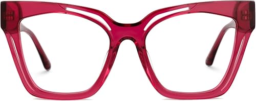 Zeelool Marco de gafas de ojo de gato vintage para mujer con lente transparente sin receta Domena ZJGA814740