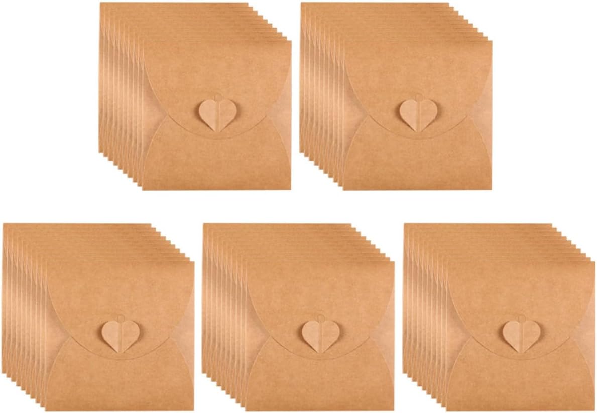 Holibanna 50pcs CD DVD Sleeves Case Kraft Paper Envelopes for CD and DVD Protection with Dust Isolation Suitable for Home Storage