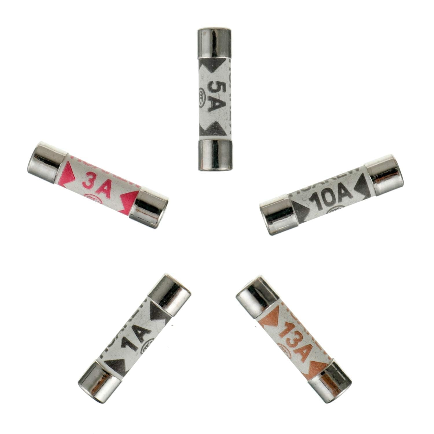 Box of 100 Assorted Plug Fuses (1A-13A) (20 Each) - Mixed Domestic Fuses for UK Appliances - Image 2