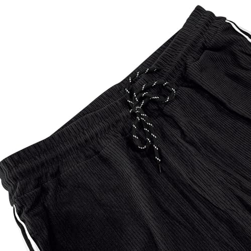 Straight Leg Vintage Corduroy Sweatpants for Men Wide Leg Casual Relaxed Fit Drawstring Elastic Waist Baggy Pants3