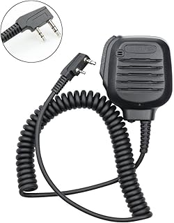 KMC-45 2 PIN PTT Hand Shoulder Speaker Microphone Replace for Kenwood TK2200 TK3300 TK2312 TK3312 NX220 NX320 NX240KE Portable Radio