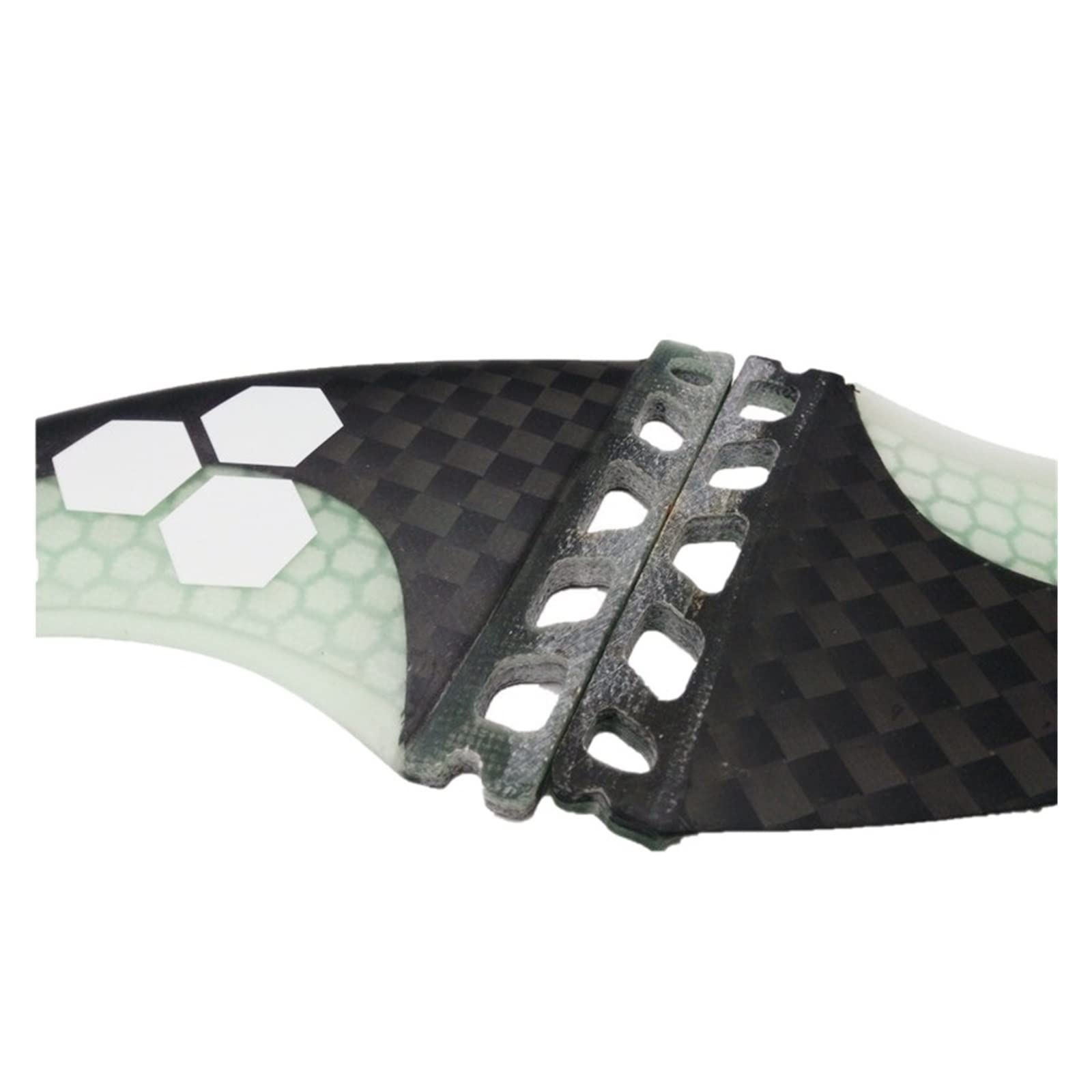 Elektrische Surfboard-Finne, Flossen G5/G7 for Surfbrett 3 Teile/satz Carbon Paddel Zubehör Fin Surf(White M)