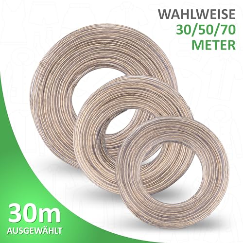 SimplySmooth Wäscheleine 30m - Wäscheseil mit Stahlkern in 3 Längen - Stabile Wäscheleine extra stark - Wäscheseil für Wäschespinne, Garten & Camping - Wäscheseil Outdoor - Wäsche Leine