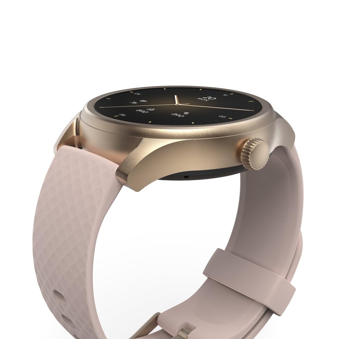 Hama Smartwatch (Farbdisplay 1,38“, Telefonfunktion, Whatsapp, E-Mails etc., Sprachassistent, Wasserschutz IP68, Schlafmonitor, 100 Sportarten + Herzfrequenz, Blutsauerstoff, Kalorien etc.) rosé