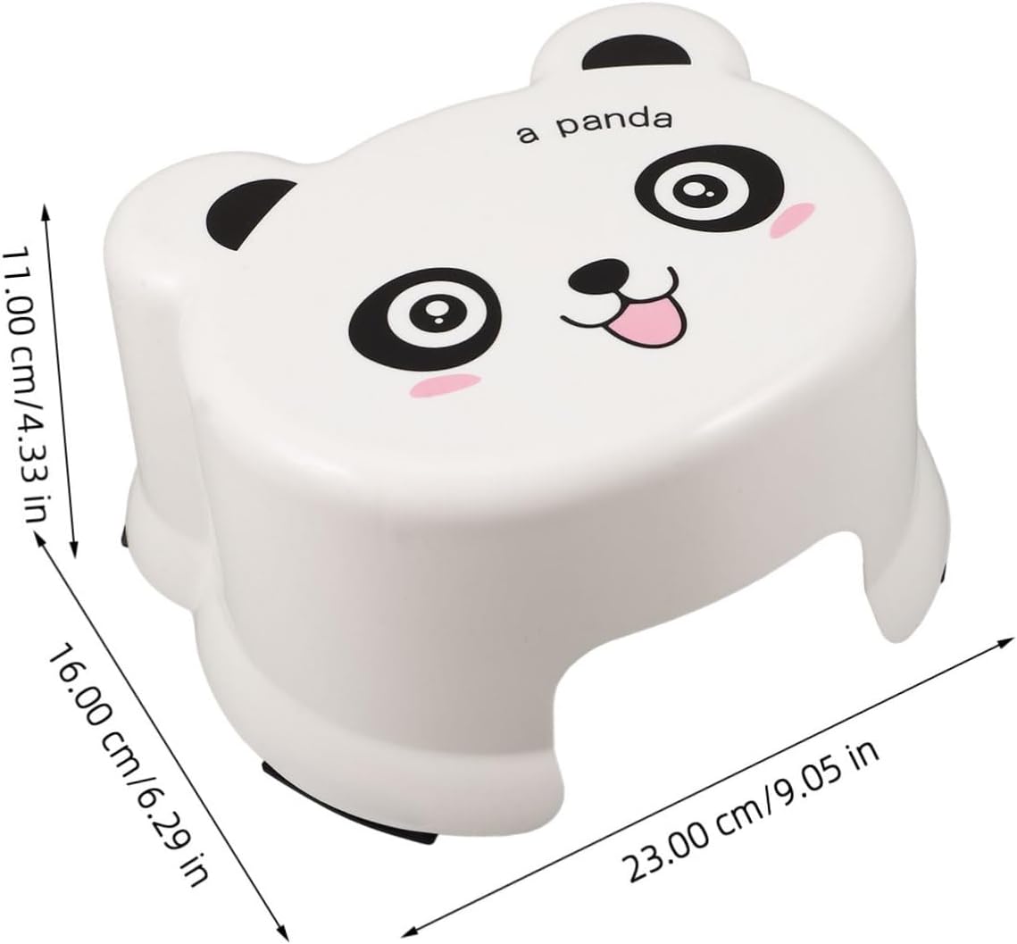 Luxshiny Thickened Non Slip Step Stool with Cute Cartoon Design Stable and Lightweight Bath and Toilet Stool for Potty Training and Bathroom Use